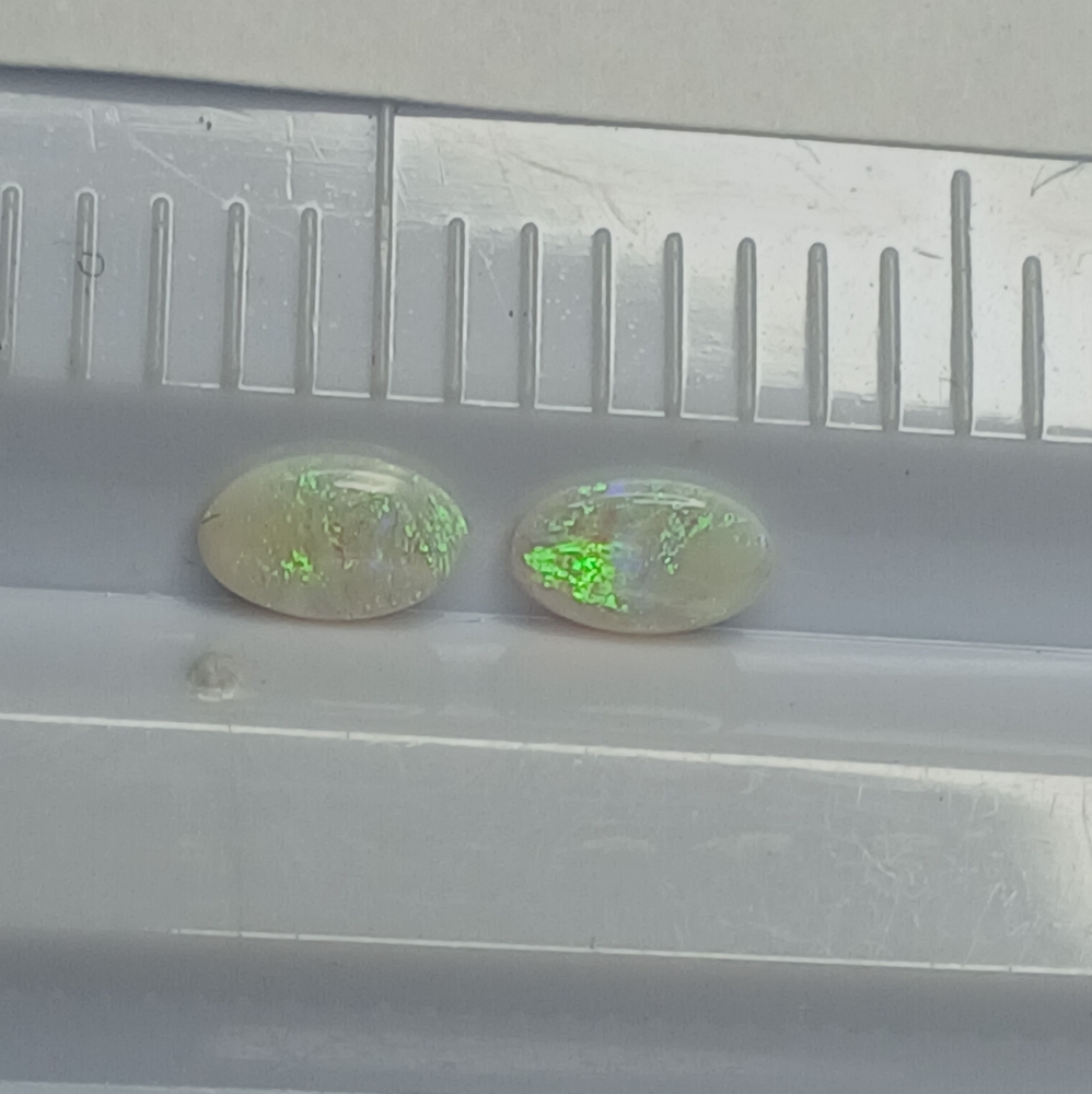 Australian Opal Gemstones with Green, Red And Blue Accents 5x3mm